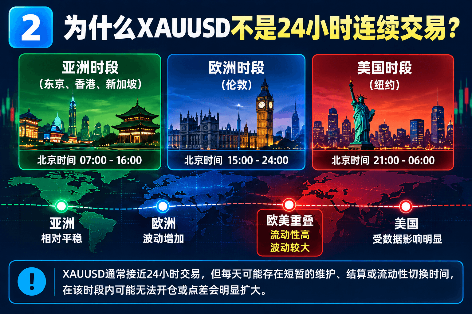 2. 为什么XAUUSD不是24小时完全连续交易?