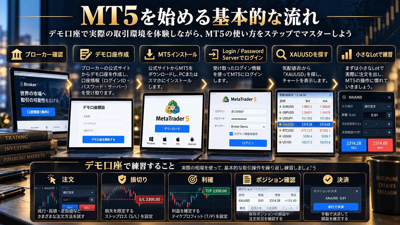 8. デモ口座で最初に練習したいこと