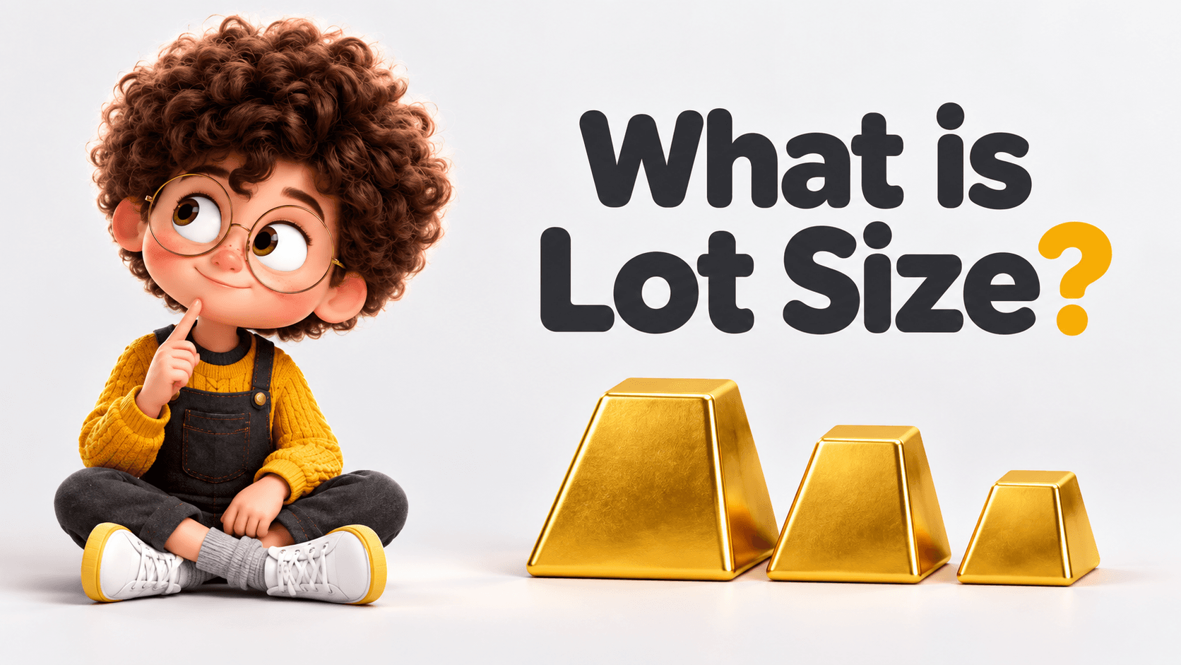What is Lot Size? Curious student and financial education illustration