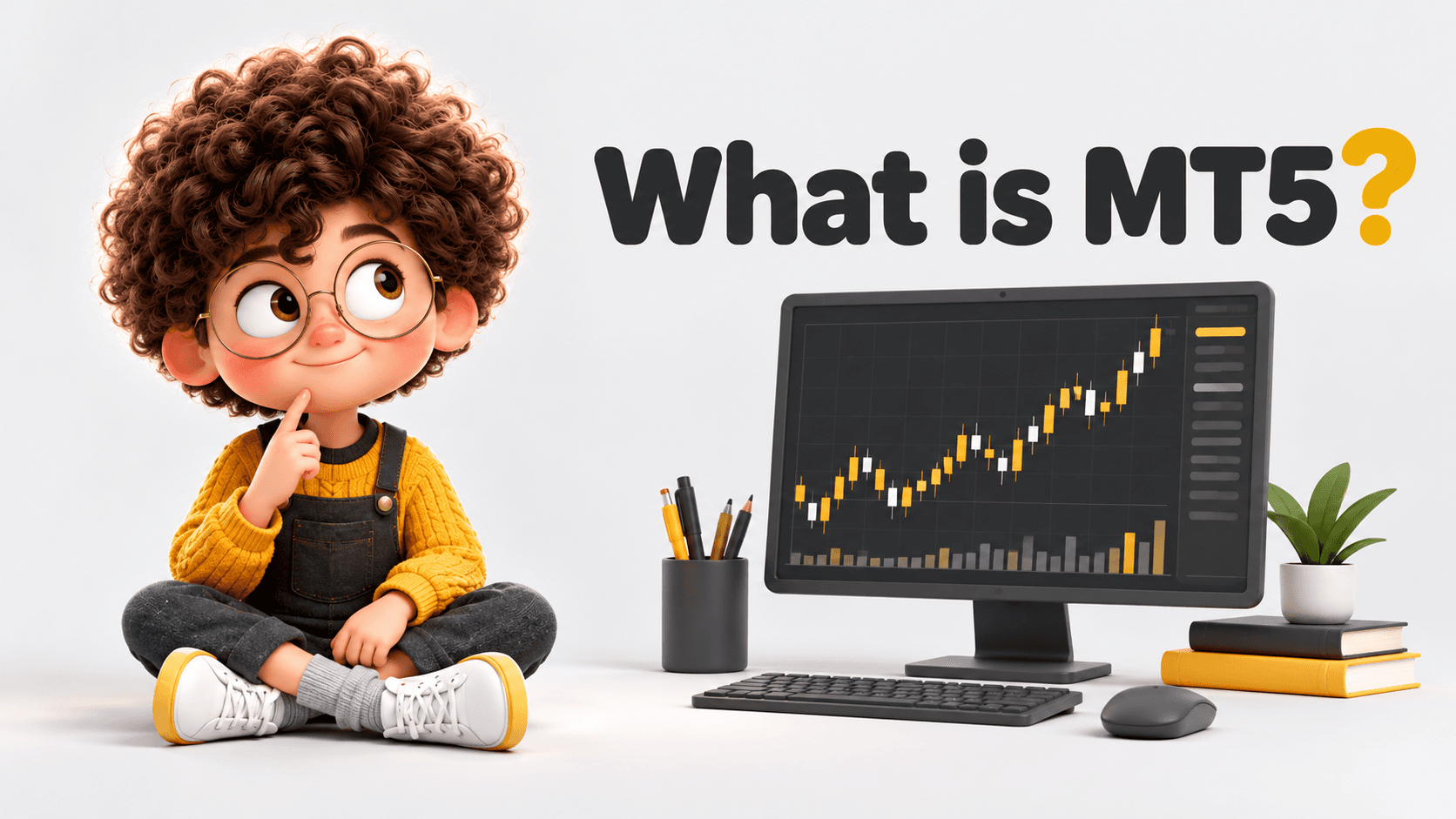 What is MT5? Curious student and financial education illustration