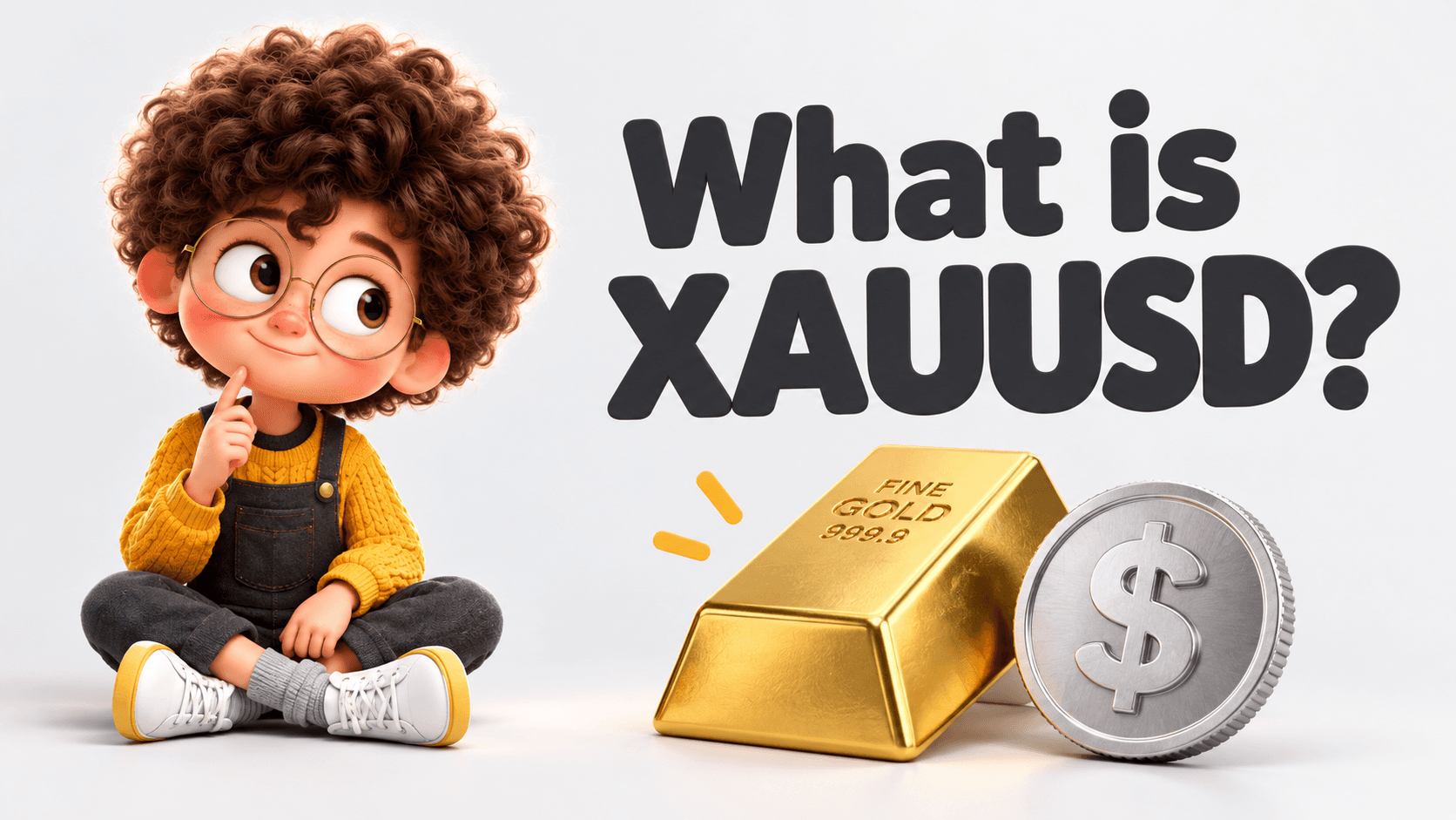 What is XAUUSD? Curious student and financial education illustration